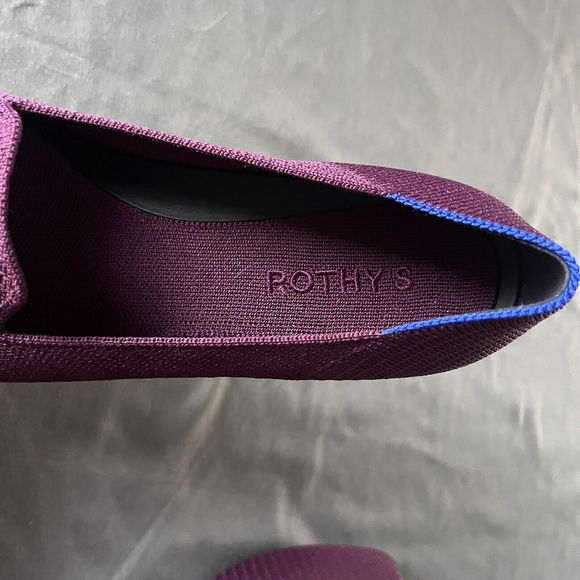 Rothy’s The Almond Loafer In Plum Twill - Picture 9 of 10